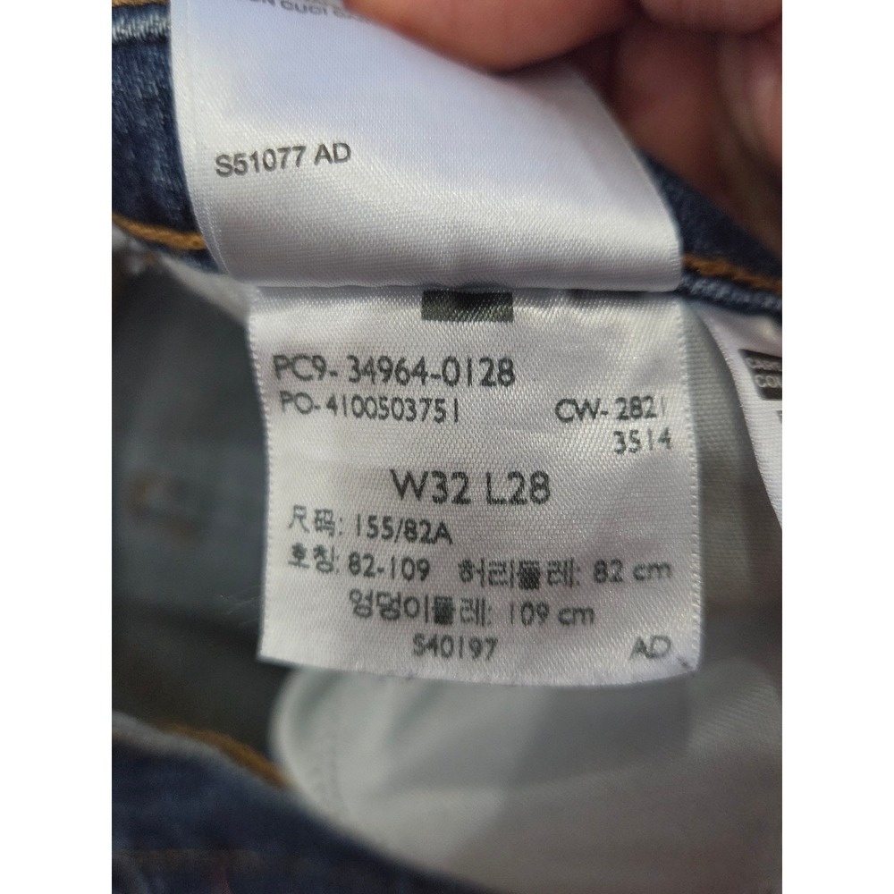 Levis Wedgie Straight Jeans Womens 32x28 Medium Wash Blue Button Edgy Norm Indie - Picture 6 of 7